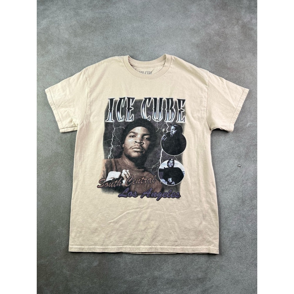 Ice Cube T-Shirt Mens Medium White South Central Los Angeles Graphic Hip Hop Tee